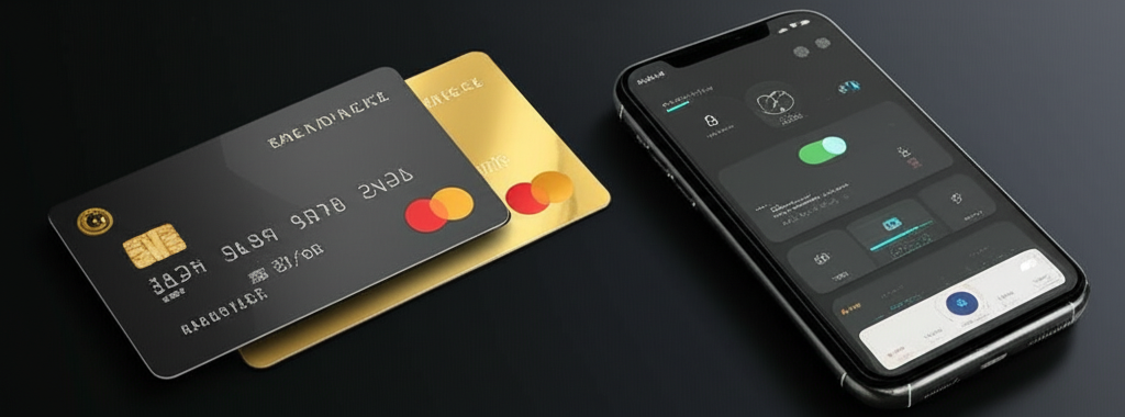 A fan of gold Goldbridge credit cards